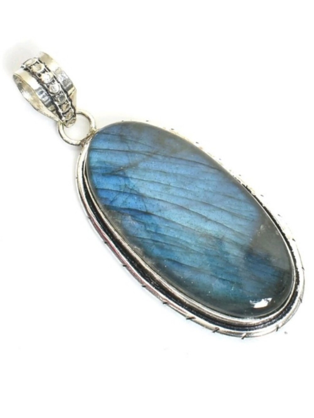 Labradorite Gemstone Jewelry 925 Sterling Silver Handmade Pendant Necklace